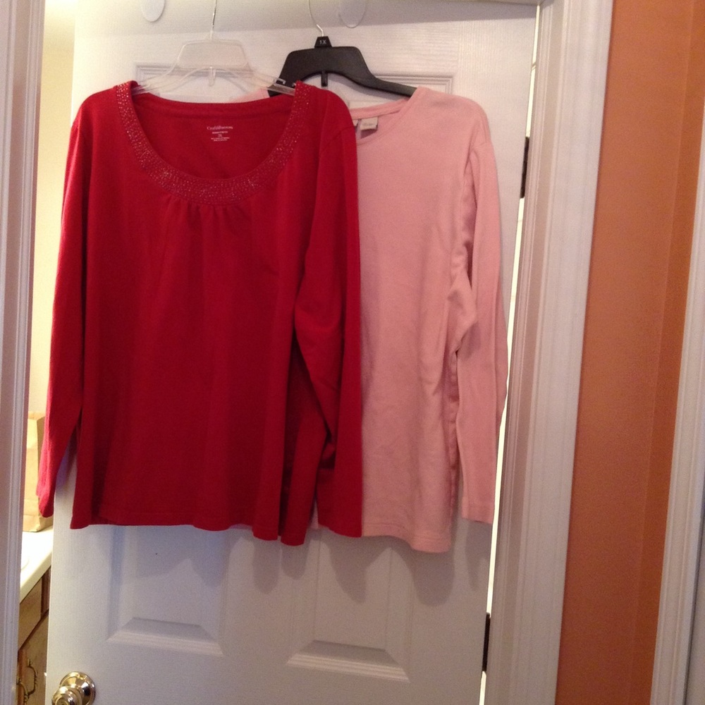 Bundle of two casual long sleeve shirts
